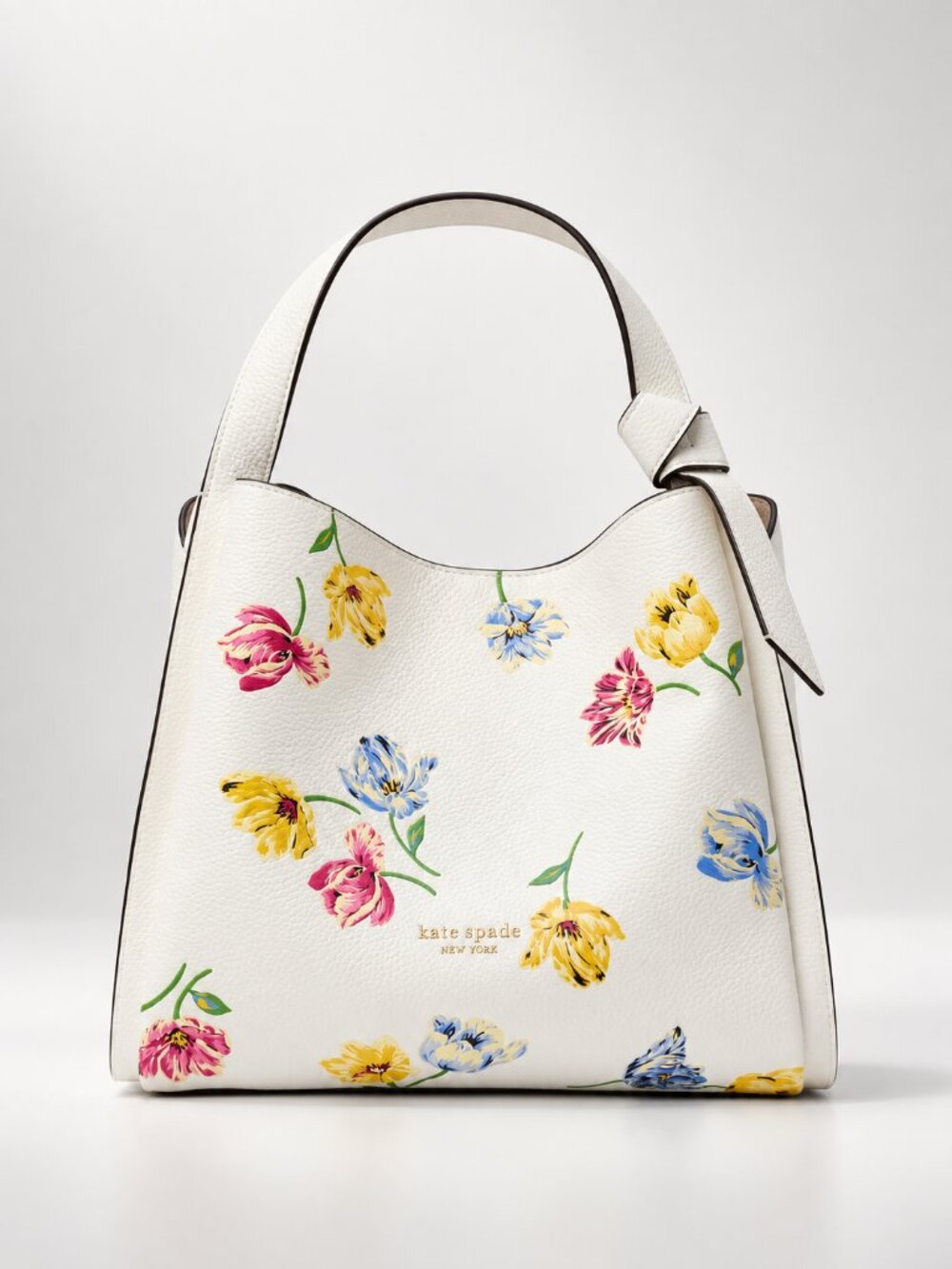 Kate Spade Knott Tulip Toss Genuine Leather Medium Crossbody Tote Purse